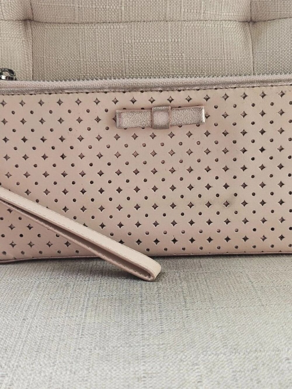 Vintage Anteprima Ladies Wristlet Wallet Purse Clutch Pink Leather Cardholder - Picture 4 of 12